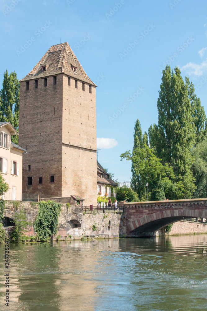 Old buildings along the canal in Strasbourg France. Old buildings along the canal in Strasbourg France.