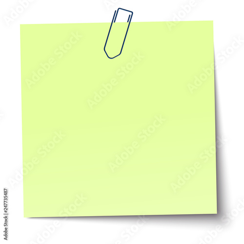 sticky note with pin needle