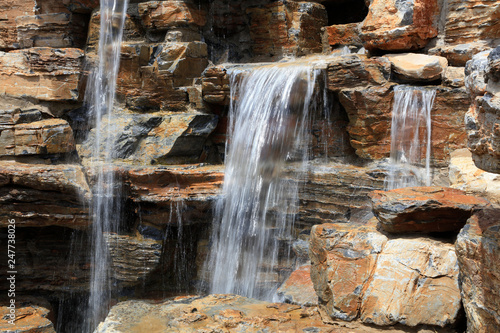 Fake rock waterfall