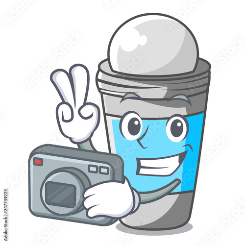 Photographer deodorant rolls on in character bags