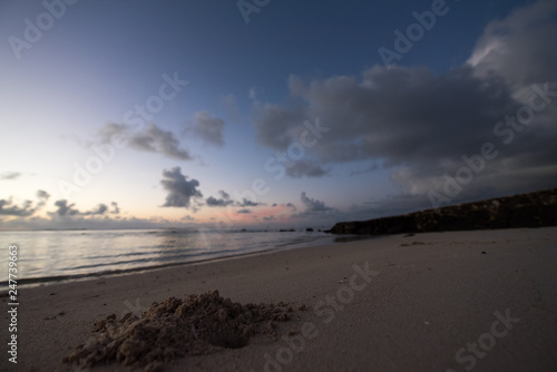 Perfect sunrise on tropical beach
