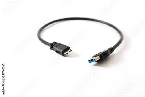 USB 3.0 Cable isolated on white background