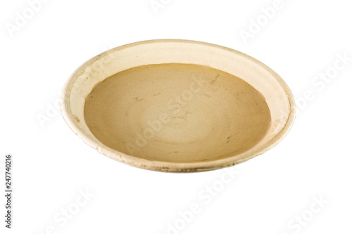 chinese clay pot isolated on white background