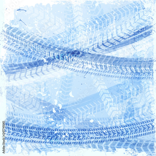 Grunge tire tracks background