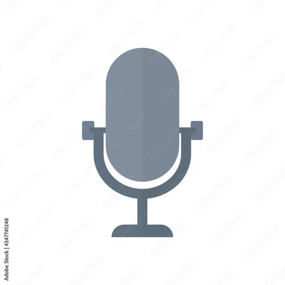 microphone icon in flat style isolated vector illustration on white transparent background microphone icon in flat style isolated vector illustration on white transparent background