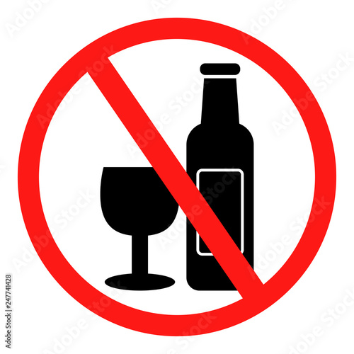 No alcohol sing vector