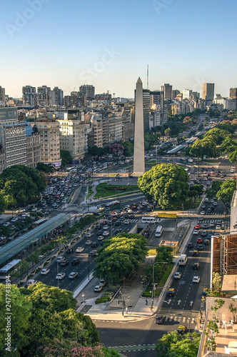 Fotografiet Obelisco de Buenos Aires (Obelisk), historic monument and icon of city