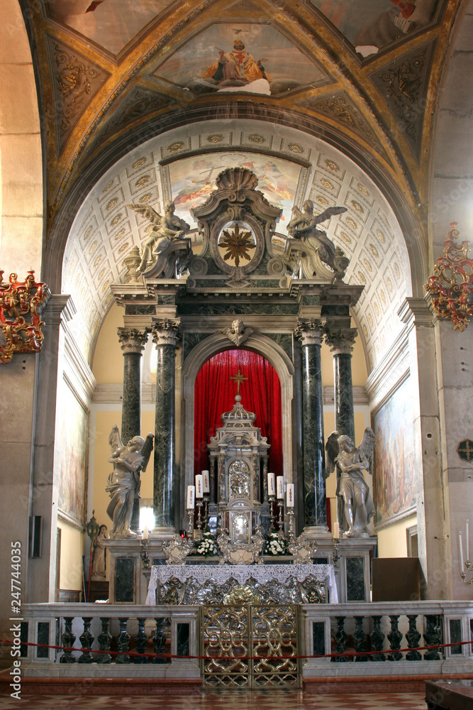 Altar in the church of St. Euphemia in Rovinj, Croatia