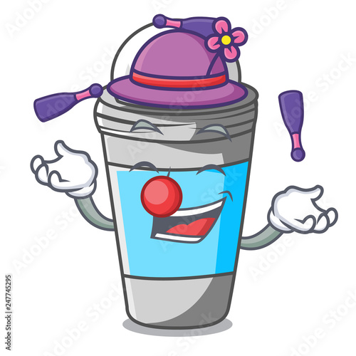 Juggling roll on deodorant isolated with cartoon