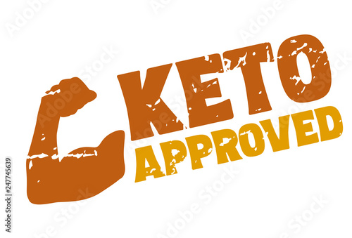Ketogenic Diet Certified Rubber Stamp, Vector