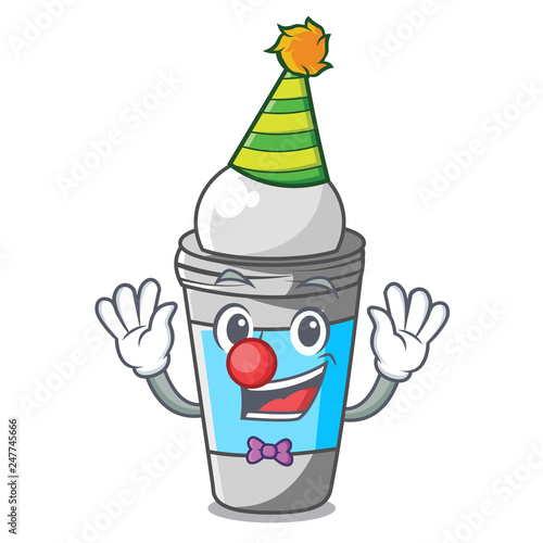 Clown roll on deodorant isolated with cartoon
