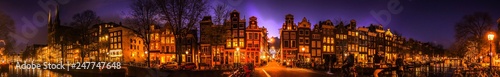 panorama view of amsterdam canal