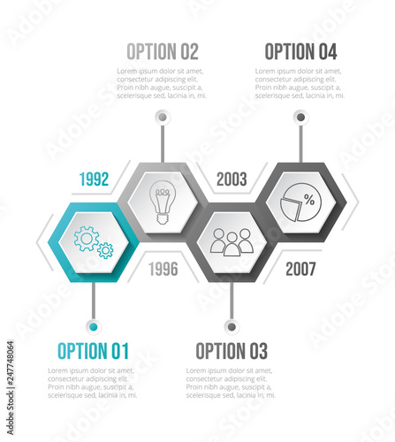 Infographic template - business timeline. Vector
