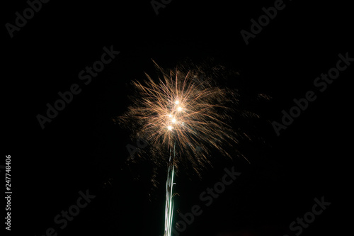 fireworks in the night sky