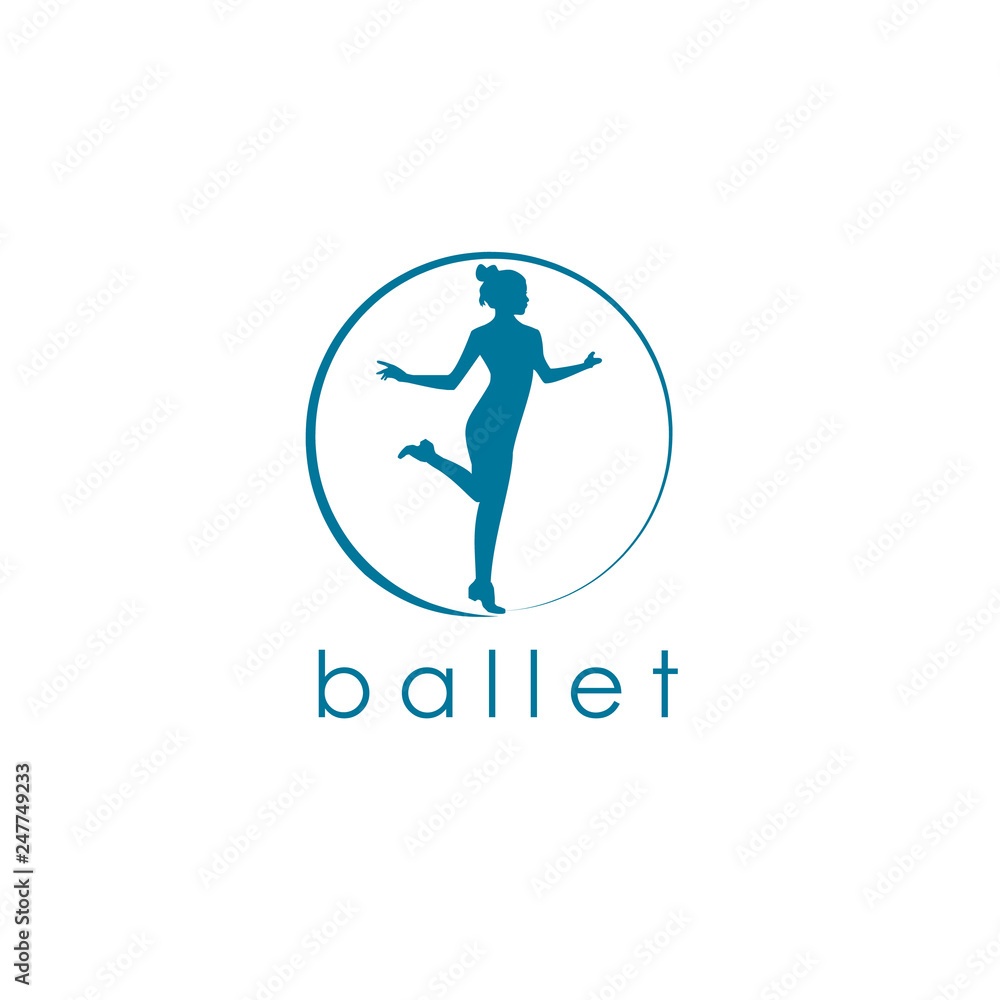 Monogram Ballet Vector Logo. Monogram Ballet Vector Logo.