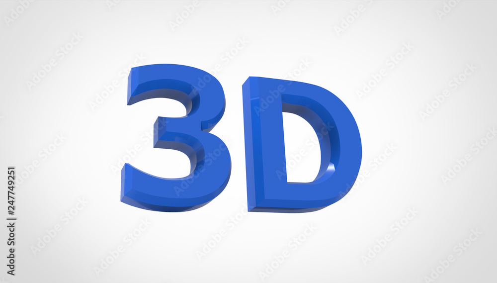 3D font in white background 3D font in white background