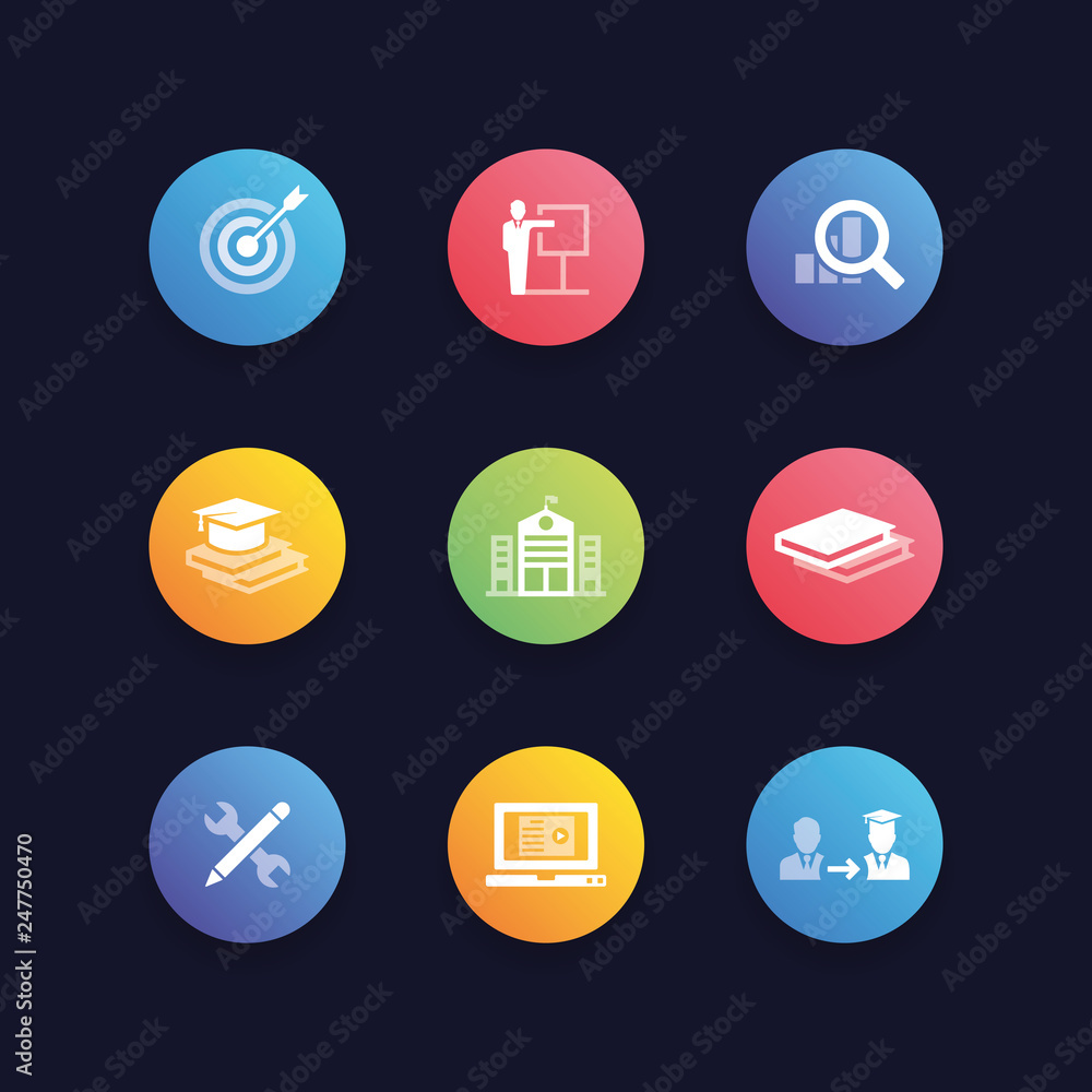 Fototapeta premium EDUCATION ICON SET