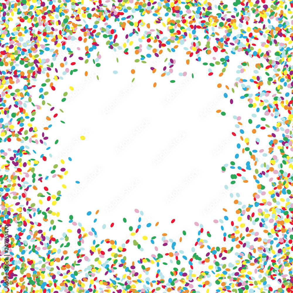 Realistic Colorful Confetti Background Graphic by distrologo