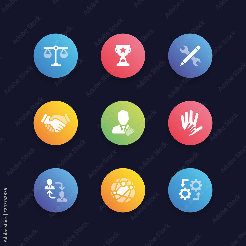 Fototapeta premium TRUST ICON SET