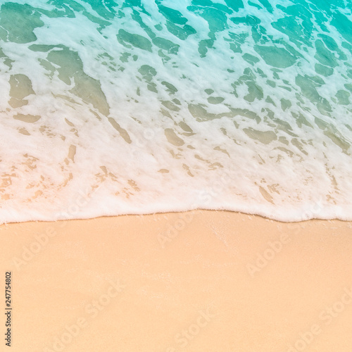 Azure sandy seashore