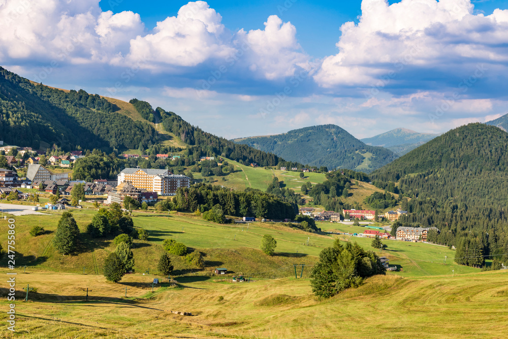 Village  Donovaly in the Tatra mountains . Slovakia.