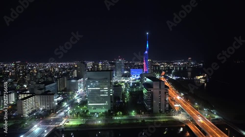Wallpaper Mural 都市風景　福岡市　夜景　ノーマルスピード Torontodigital.ca
