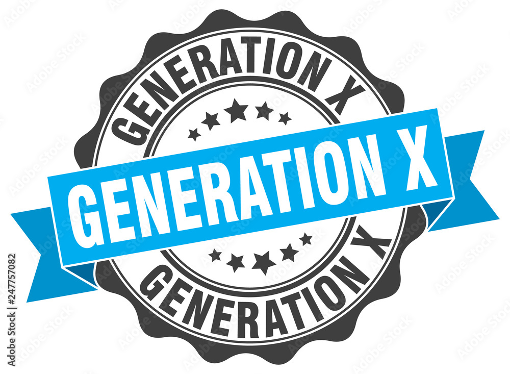 Fototapeta premium generation x stamp. sign. seal