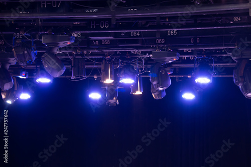 Obraz na plátně Lighting equipment for performances within the theater