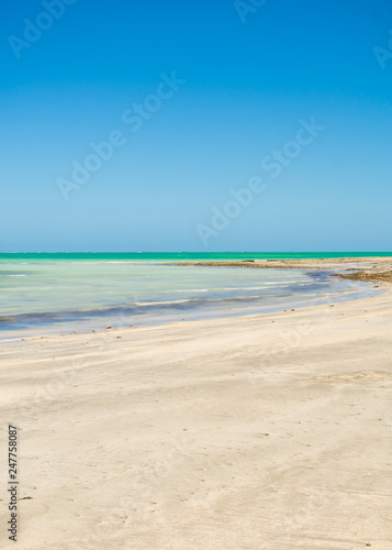 A view of Praia do Sossego (Sossego beach) on Itamaraca island (Pernambuco, Brazil)