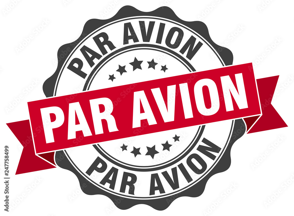 Fototapeta premium par avion stamp. sign. seal