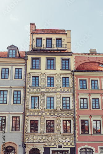 Old town of Warsaw, Poland. Buildings landscape