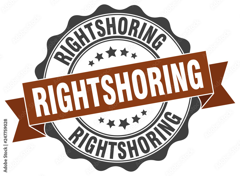 rightshoring stamp. sign. seal