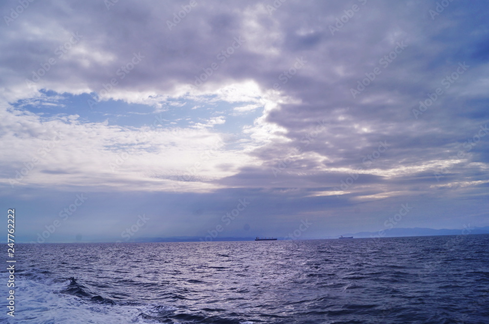 Tyrrhenian Sea off the coast of Piombino, Tuscany, Italy Tyrrhenian Sea off the coast of Piombino, Tuscany, Italy