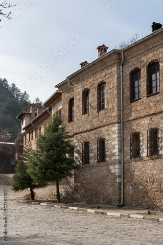 Fototapeta Naklejka Na Ścianę i Meble -  Medieval Buildings in Bachkovo Monastery Dormition of the Mother of God, Bulgaria