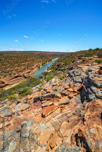 Hiking natures window loop trail, kalbarri national park, western australia 7