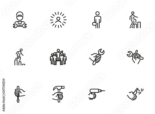 Mechanic engineering icons