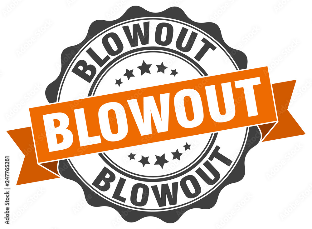 Fototapeta premium blowout stamp. sign. seal