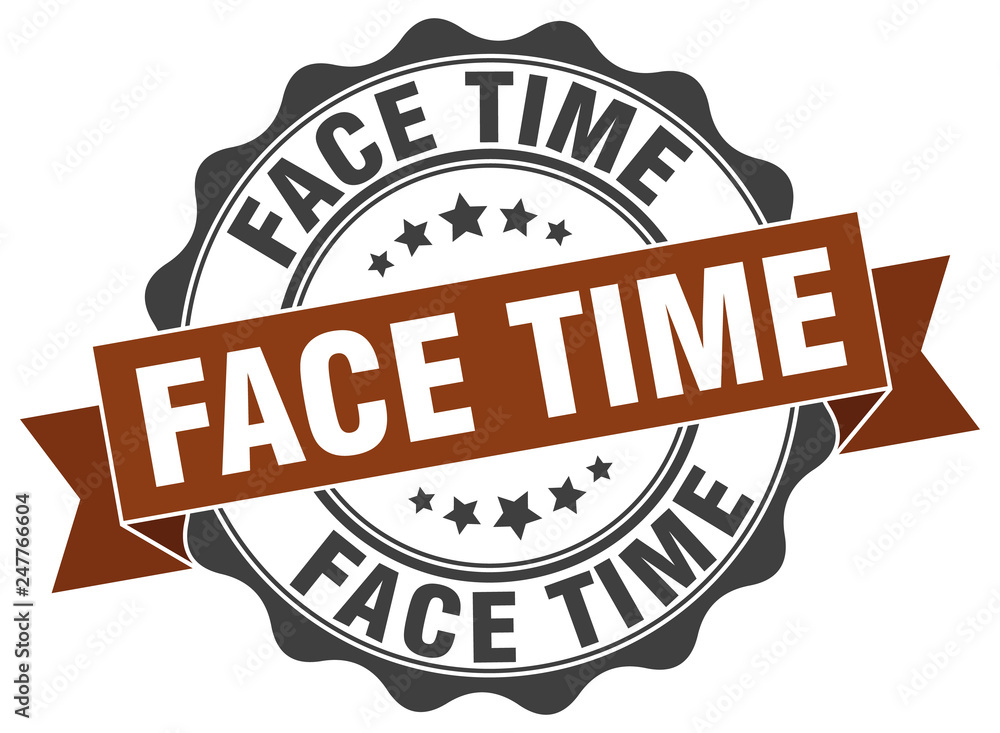 Fototapeta premium face time stamp. sign. seal