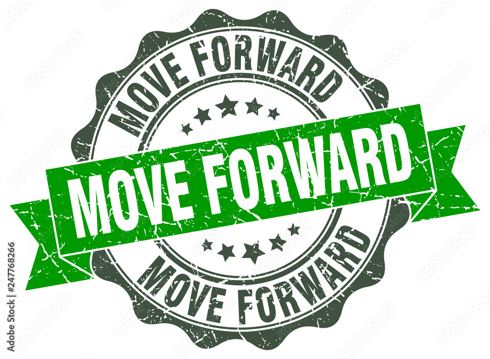move forward stamp. sign. seal