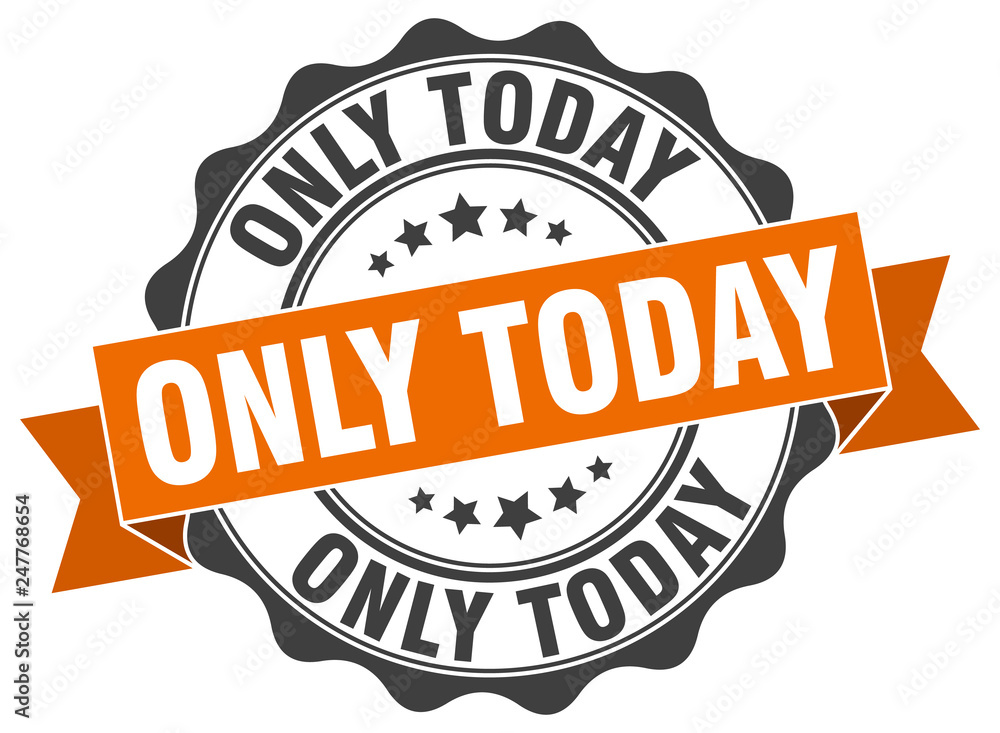 Fototapeta premium only today stamp. sign. seal