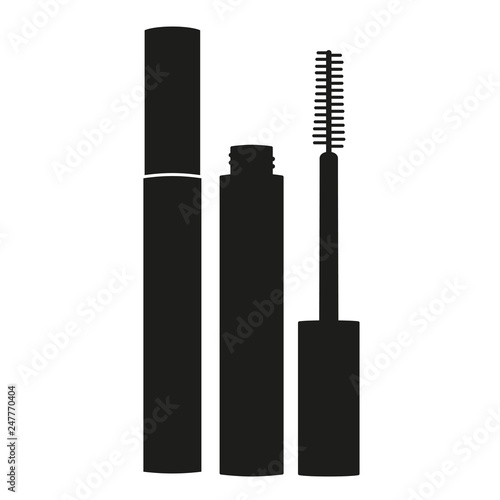 Black and white mascara silhouette