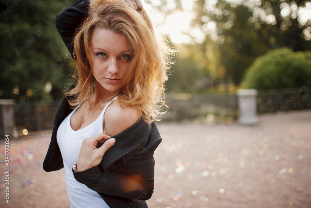 Amazing beautiful girl posing for photo in sexy dress at sunrise Amazing beautiful girl posing for photo in sexy dress at sunrise