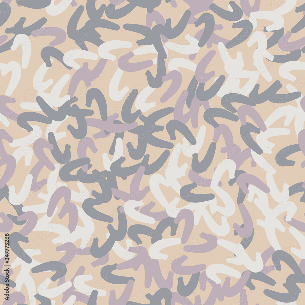 Urban UFO camouflage of various shades of beige, blue, purple and white colors Urban UFO camouflage of various shades of beige, blue, purple and white colors