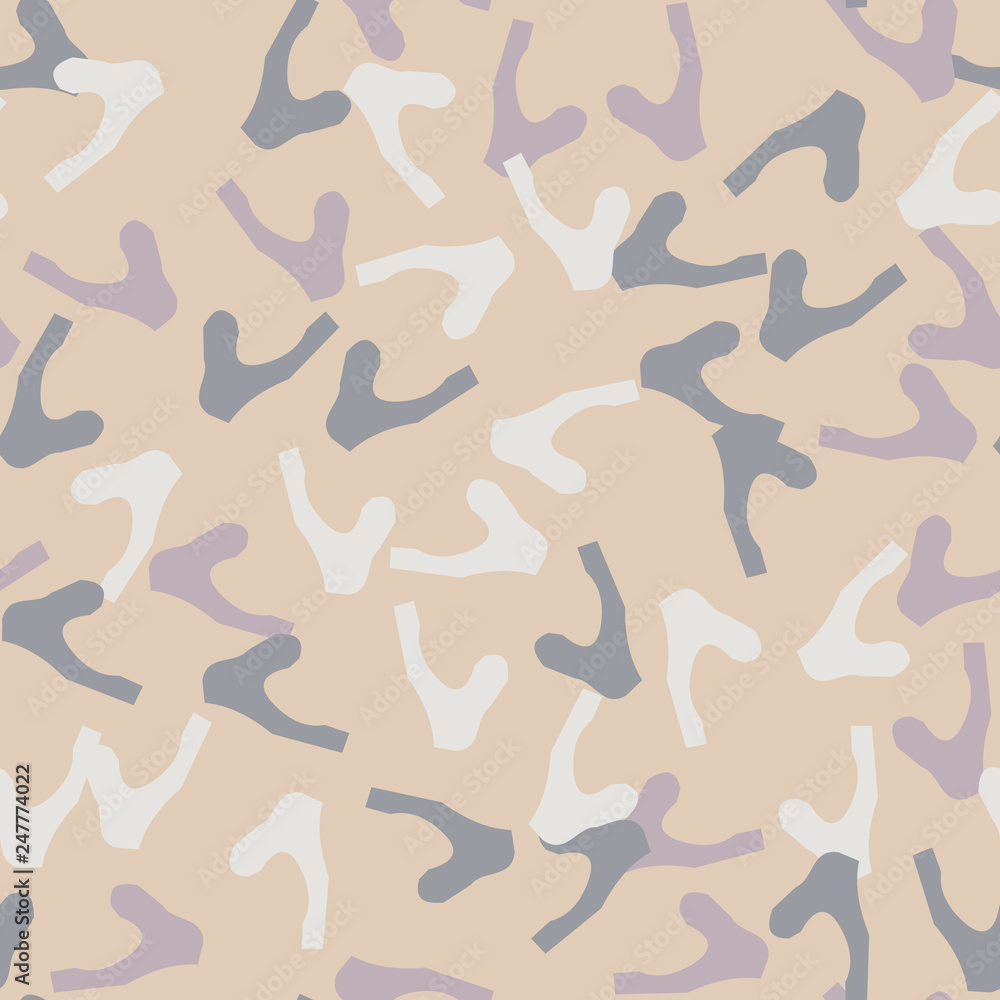 Urban UFO camouflage of various shades of beige, blue, purple and white colors Urban UFO camouflage of various shades of beige, blue, purple and white colors