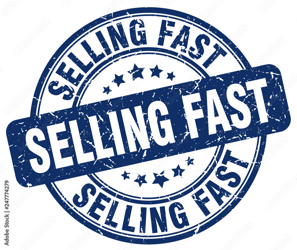 selling fast blue grunge stamp selling fast blue grunge stamp