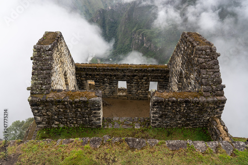 Inca ruins at Machu Piccu in Peru photo