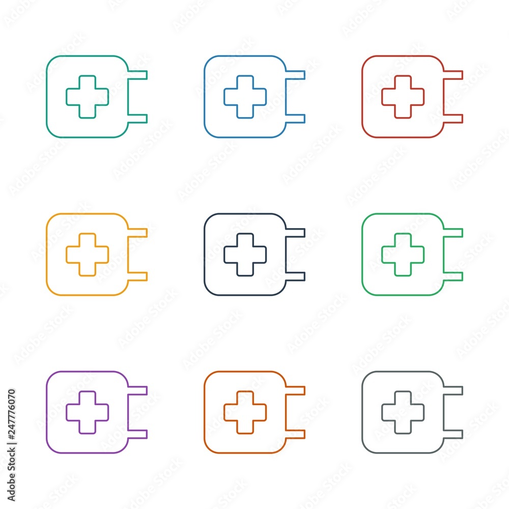 medical cross icon white background