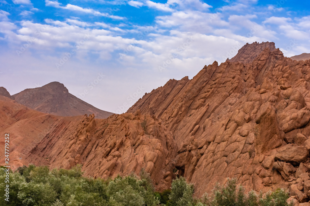 Landscape of the thousand kasbahs valley, Morocco