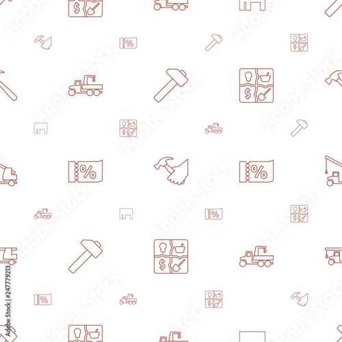 advertising icons pattern seamless white background