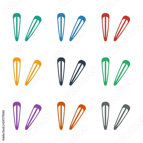hair barrette icon white background